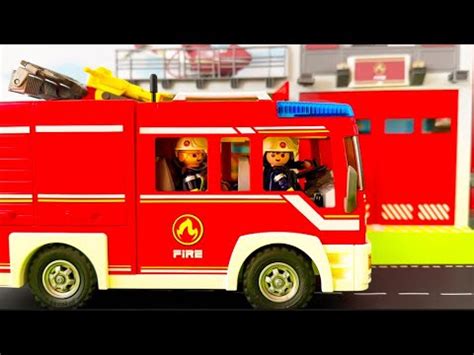 Playmobil City Action Fire Station Fire Fighters Rescue Mission Fire