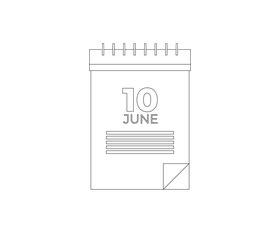 Calendar black and white clipart free download