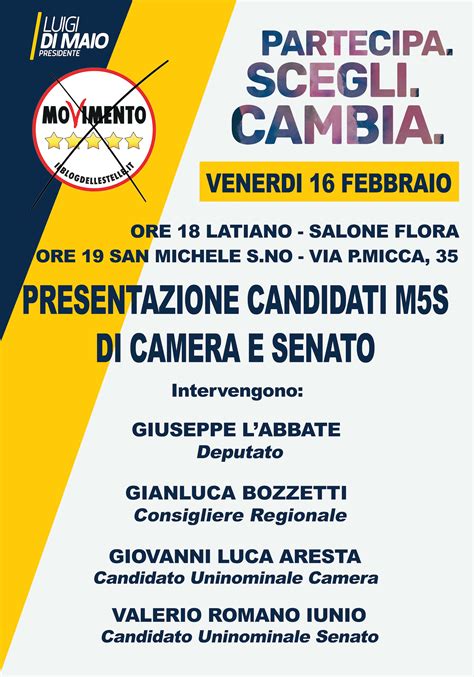 Elezioni Politiche 2018 Bozzetti Presenta A Latiano I Candidati M5s