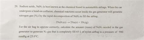 [FREE] Does anyone know how to find mass of NaN3? - brainly.com