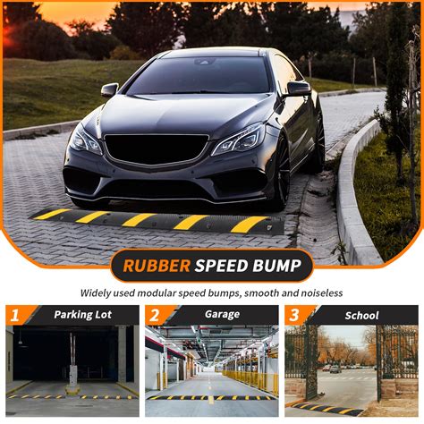 Snapklik.com : Speed Bump,84" Rubber Speed Bumps, 1 Pack 2 Channel