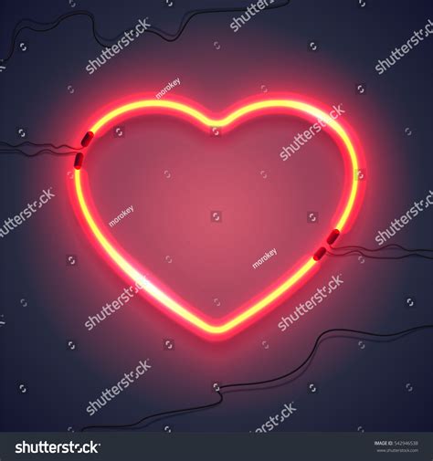 Bright Heart Neon Sign Retro Neon Stock Vector Royalty Free 542946538