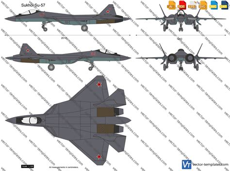 Templates Modern Airplanes Sukhoi Sukhoi Su 57