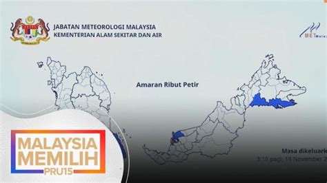 Infografik Ribut Petir Hujan Lebat Dijangka Di Enam Negeri