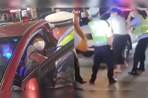 女子疑酒驾撒泼打警察拒配合，自称老公是公安局的，警方通报来了公安局老公警方