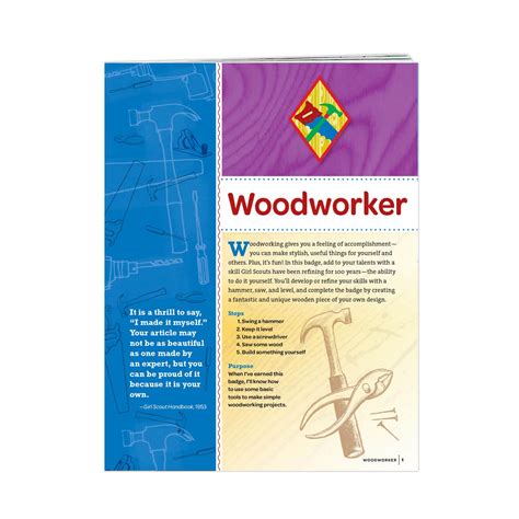 Cadette Woodworker Badge Requirements Girl Scout Shop