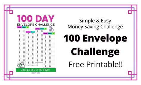 Free Printable Envelope Challenge The Best Money Saving