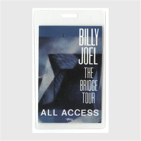 Billy Joel 1986 The Bridge Concert Tour Authentic Stage Laminated