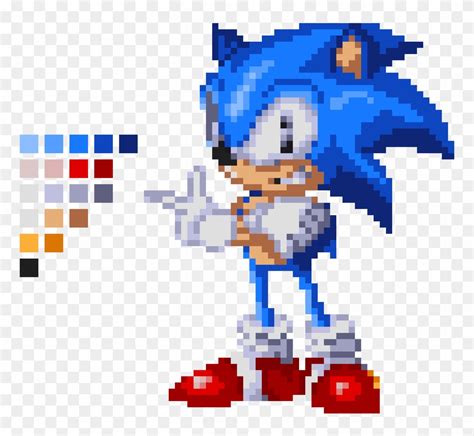 Bit Sonic Pixel Art Grid Deviantart Is The World S Largest Online