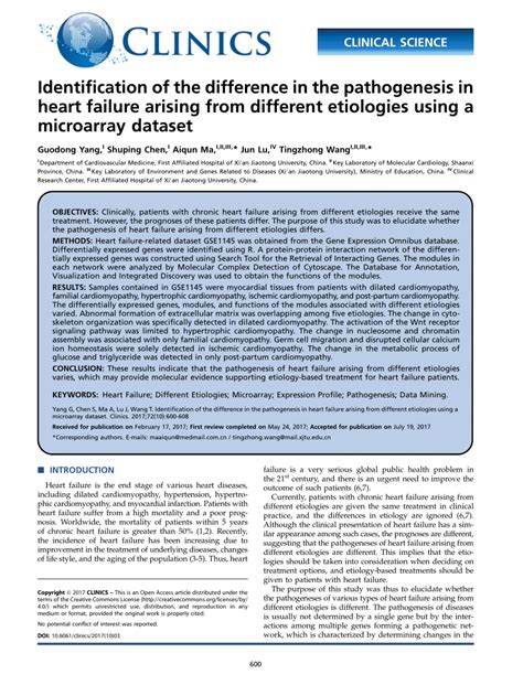 PDF Identification Of The Difference In The Pathogenesis In Heart