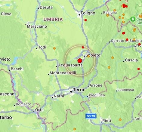 Scossa Di Terremoto In Umbria Epicentro A Spoleto Dati E Mappe