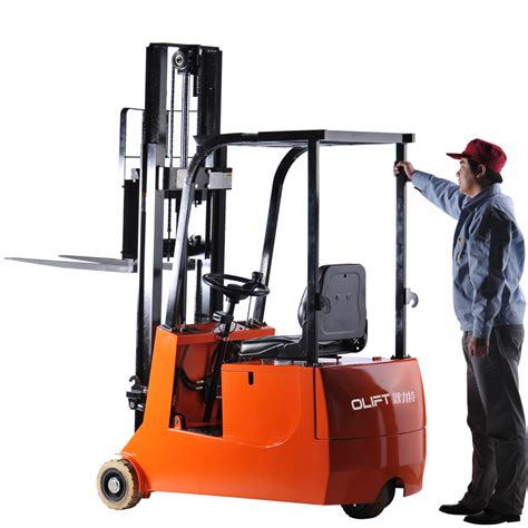 Three Wheels Electric Forklift Truck FN Glass Lifter Forklift Truck