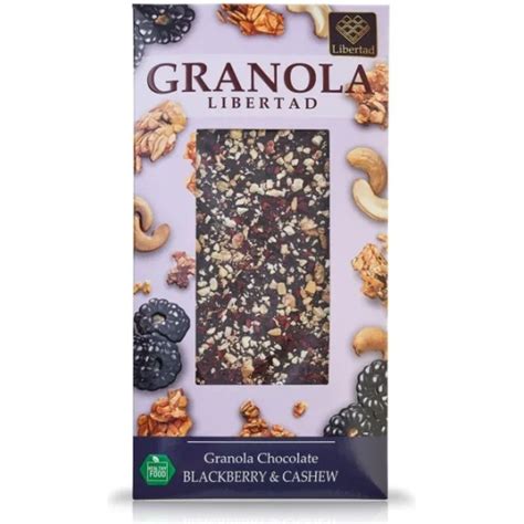 Купить Шоколад горький «Granola Libertad» 70% какао с гранолой ежевикой ...