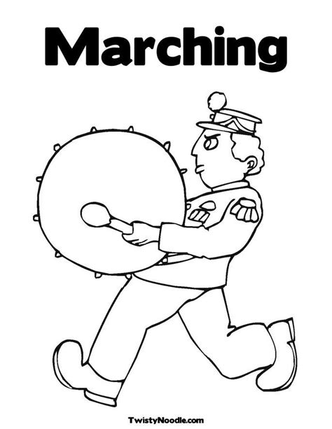 Free Marching Band Coloring Pages, Download Free Marching Band Coloring ...