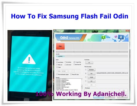 How To Fix Samsung Flash Odin Fail Adanichell Tool Android