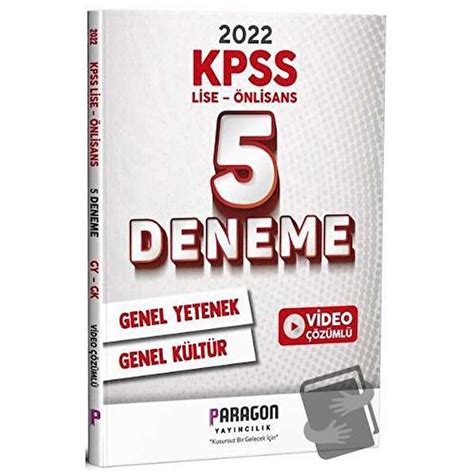 2022 KPSS Lise Önlisans Paragon Genel Yetenek Genel Kültür Tamamı Video