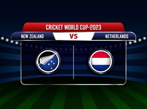 Premium Vector | New zealand vs netherlands cricket world cup 2023