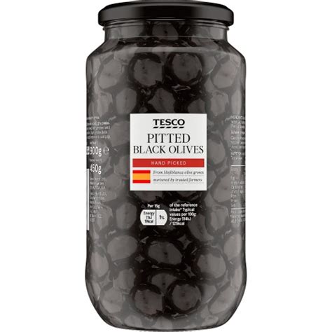 Tesco Pitted Black Olives G Compare Prices Where To Buy