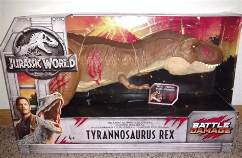 Jurassic World Roarin Super Colossal Tyrannosaurus T Rex Battle Damage