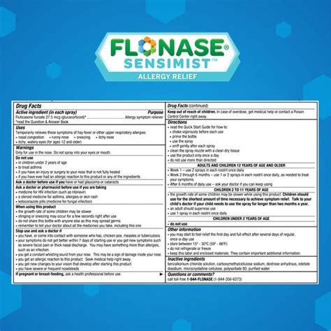 Flonase Sensimist 24hr Allergy Nasal Spray Sensimist 24hr Allergy