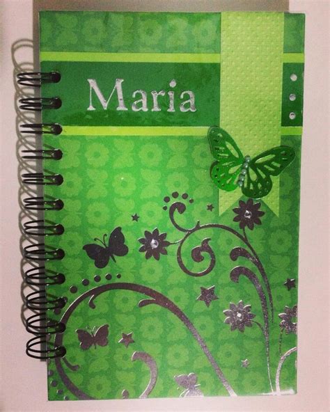 Agenda Tipo Cuaderno Personalizada Con Doble Anillo Met Lico Negro