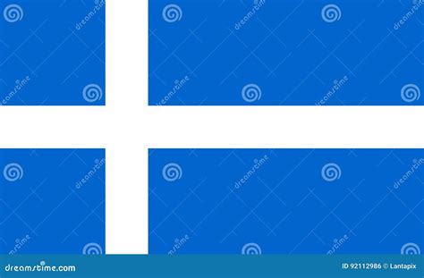 Shetland Islands Map With Flag Stock Photography