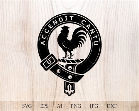 Cockburn crest badge SVG, Scottish clan svg, Family crest svg. Coat of arms svg. Heraldic ...