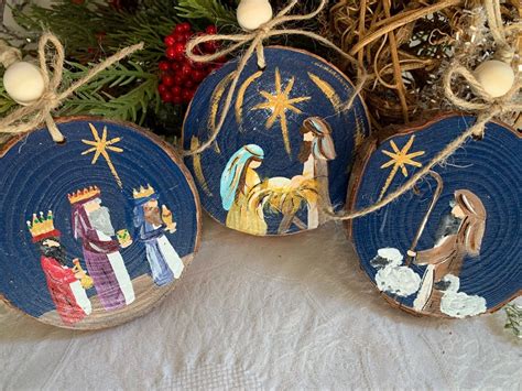 Nativity Ornaments Christmas Ornament Crafts Christmas Art Diy