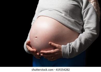 Naked Pregnant Woman On White Background Stock Photo Shutterstock