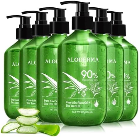 Amazon Aloderma Organic Aloe Vera Gel For Skin Tea Tree Oil