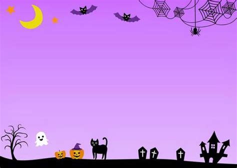 Free Vectors | Not scary Halloween background purple A4 horizontal