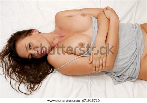 Sexy Girl Bed Nude Breast Stock Photo Shutterstock