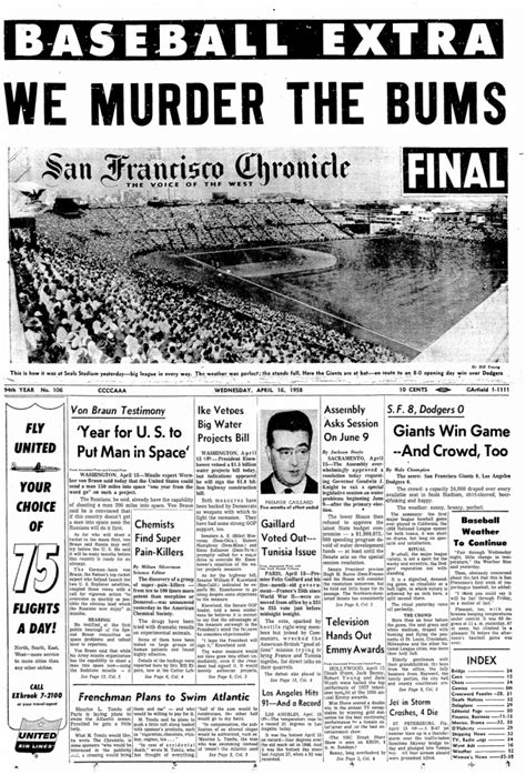 Are These The Greatest Sf Chronicle Front Pages Of All Time Datebook