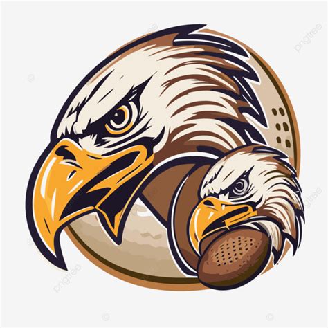 Eagles Football Vector, Sticker Clipart Eagle Logo With Ball And ...