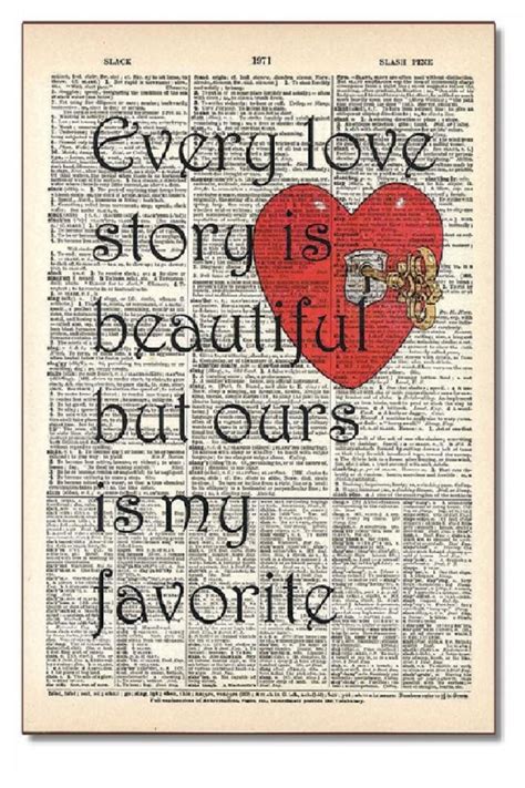 Love Story Vintage Dictionary Vintage Dictionary Pages Book Page Art