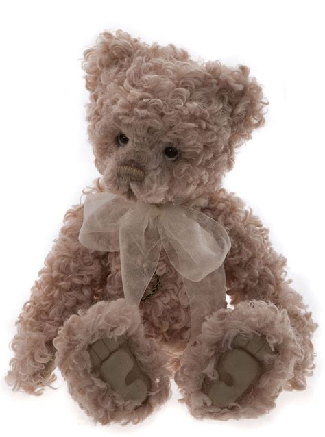 Charlie Bears Pearl Teddy Bear Soft Pink Bear With Curly Hair