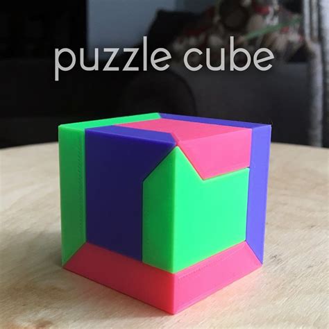 Puzzle Cube Easy Print No Support By Wildrosebuilds Thingiverse Cube Puzzle Cube Simple