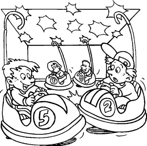 Bumper Cars Color Page Clipart Free Tessilrangel