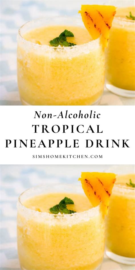 Non Alcoholic Tropical Pineapple Drink In Drink Recipes