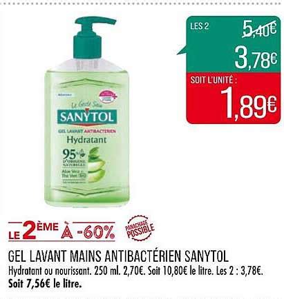 Promo Gel Lavant Mains Antibact Rien Sanytol Chez Match Icatalogue Fr