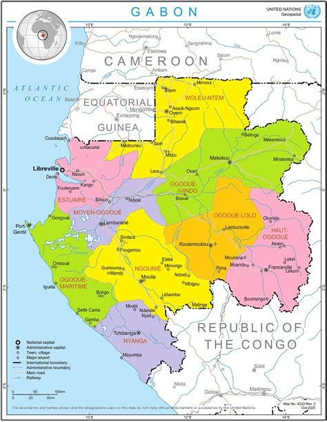 Carte Du Gabon