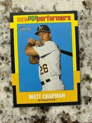 Topps Heritage New Age Performers Card Athletics Matt Chapman Nap