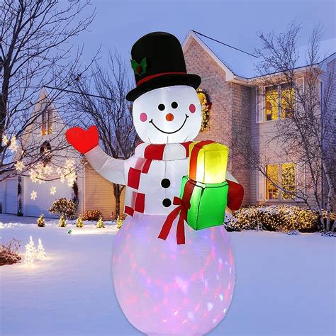 Ft Christmas Inflatable Snowman Led Lighted Blowup Home Lawn Yard