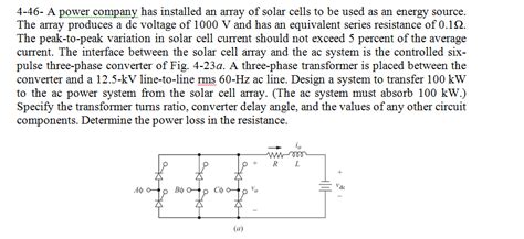 Solved A power company has installed an array of solar cells | Chegg.com