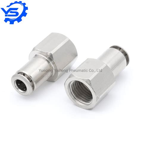 Hydraulic Fitting Push In Connect Pneumatic Fitting Straight Pcf Series