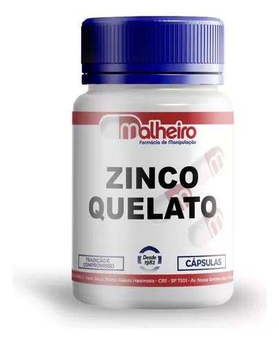 Quelato de zinc 30 mg 120 cápsulas sabor sin sabor MercadoLibre