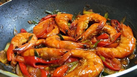 Udang Saos Kecap Pedas YouTube