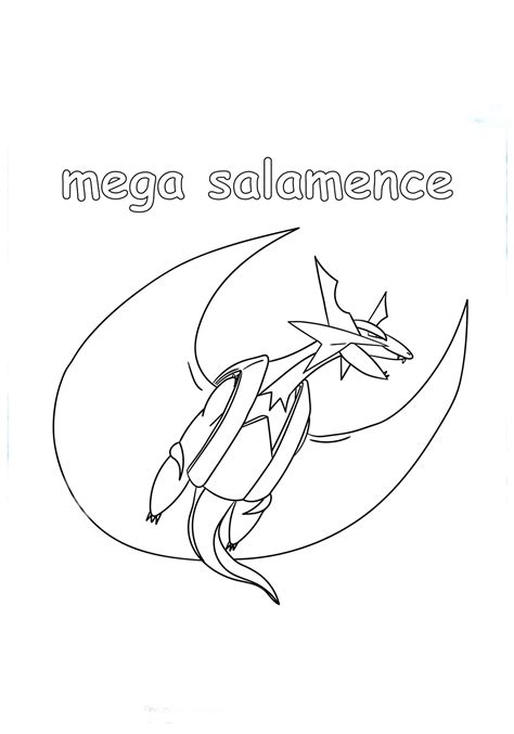 Pokemon Salamence Coloring Pages