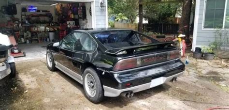 1987 Pontiac Fiero Coupe Black Rwd Automatic Gt For Sale