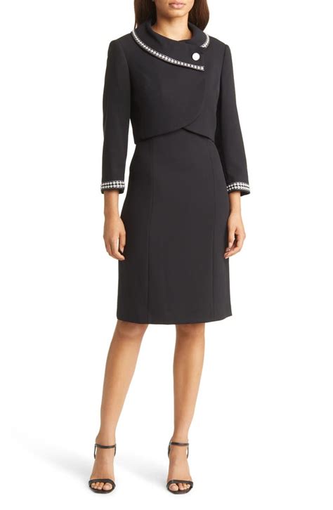 Tahari Asl Beaded Jacket And Sheath Dress Nordstrom